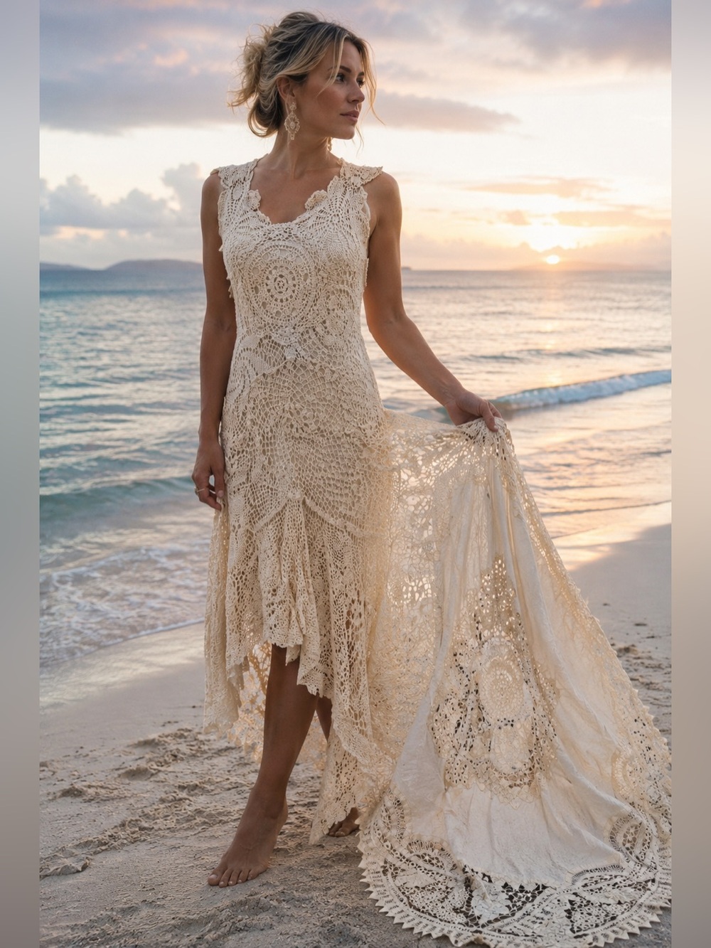 Vintage Her Majesty Crochet Dress
